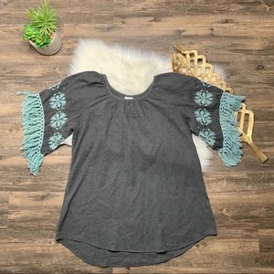 Ivy Jane Tassel Fringe Sleeves Embroidery